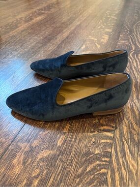 Le Monde Beryl Venetian Slippers, Navy, Size 40